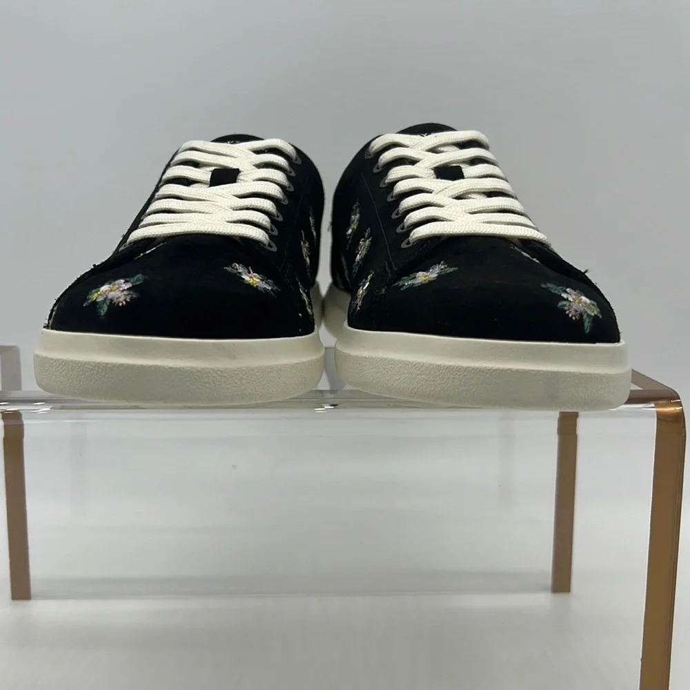Tory Burch NWB HOWELL COURT SUEDE SNEAKER Color Daybreak Ditsy / Perfect Black